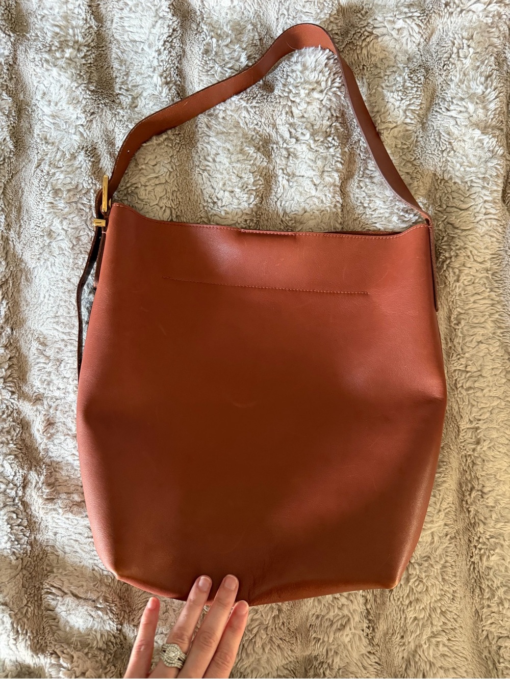 Rust Leather Shoulder Bag - Picture 3 of 5